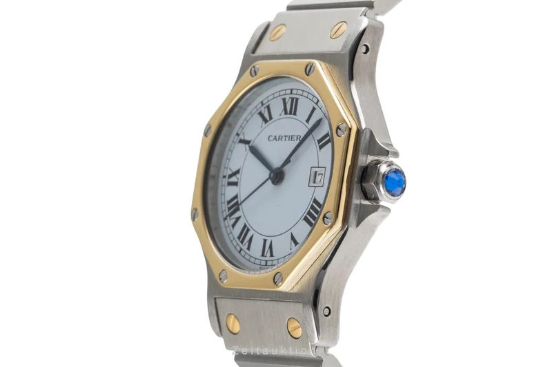 Cartier Santos steel / gold automatic women's watch 2966 [2504565]