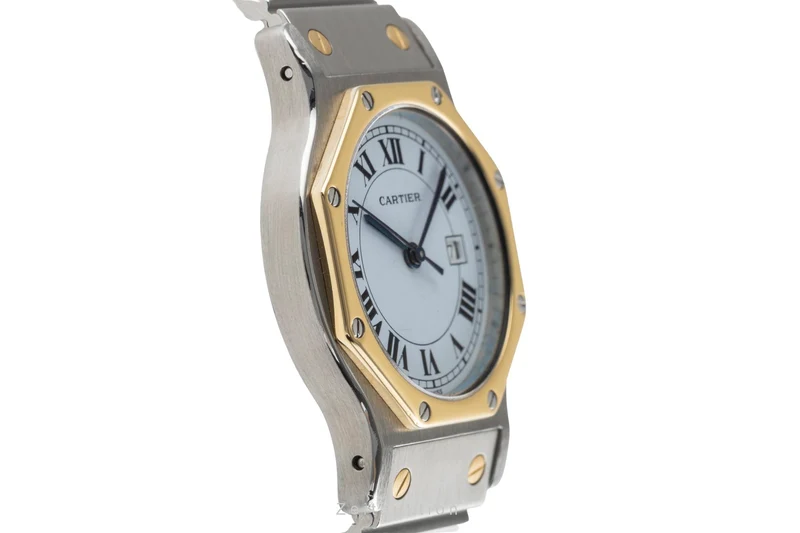 Cartier Santos steel / gold automatic women's watch 2966 [2504565]