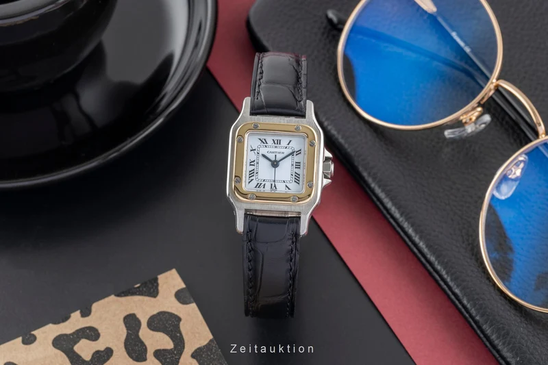 Cartier Santos steel / gold automatic women's watch 0902 [2503618]