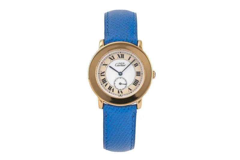 Cartier Ronde silver-gilt quartz men's watch W1006922, 1810 1 [2503767]