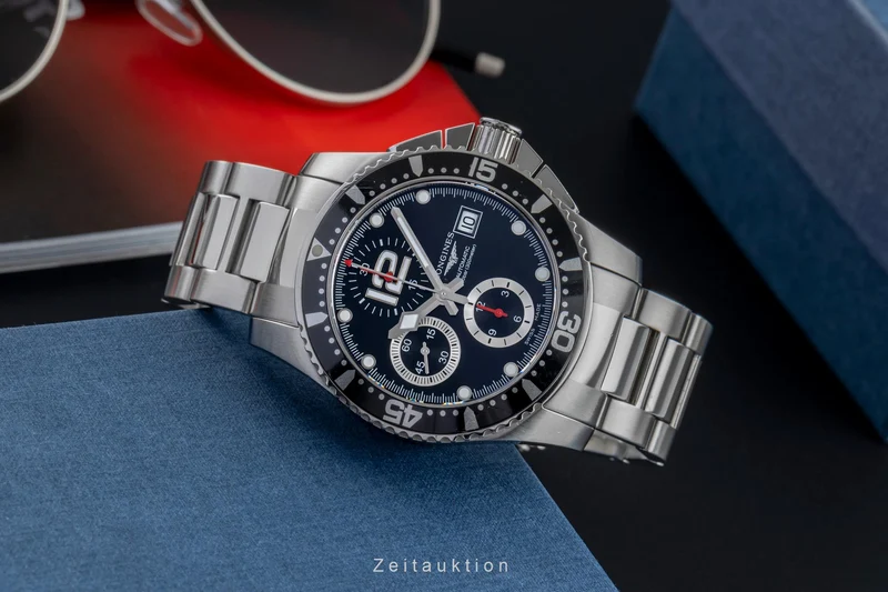 Longines Hydro Conquest chronograph steel automatic men's watch L3.644.4.56.6 [2504333]