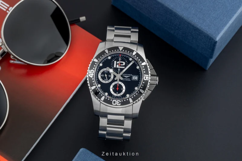 Longines Hydro Conquest chronograph steel automatic men's watch L3.644.4.56.6 [2504333]