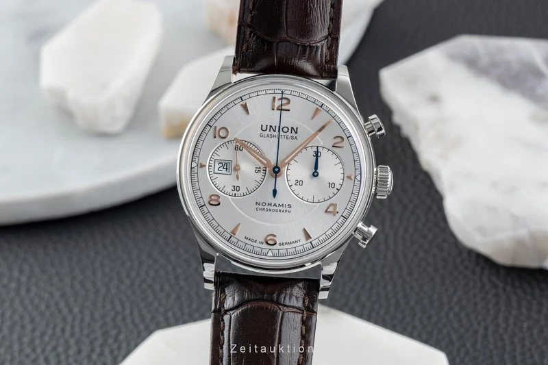 Union Glashütte Noramis chronograph steel automatic men's watch D012.427.16.037.01 LP: 3350EUR [2505107]