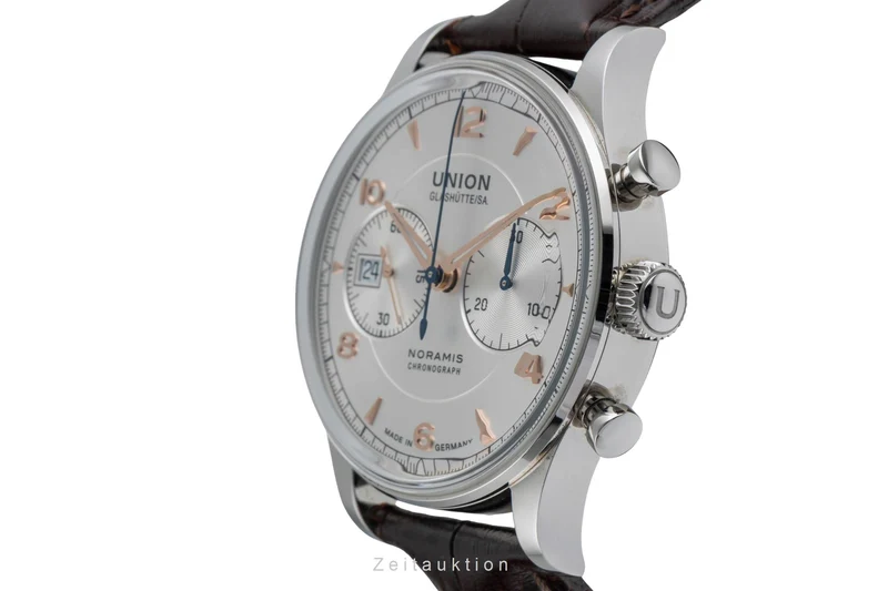 Union Glashütte Noramis chronograph steel automatic men's watch D012.427.16.037.01 LP: 3350EUR [2505107]