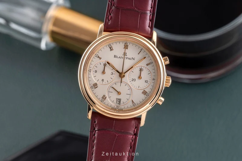 Blancpain Villeret chronograph 18 ct gold automatic men's watch 1185-1418-55 [2503934]