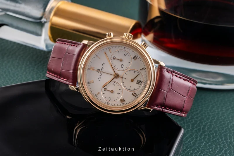 Blancpain Villeret chronograph 18 ct gold automatic men's watch 1185-1418-55 [2503934]