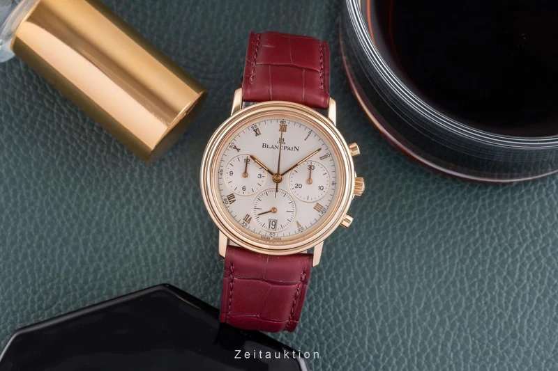 Blancpain Villeret chronograph 18 ct gold automatic men's watch 1185-1418-55 [2503934]