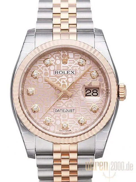 Rolex Datejust 36 116231 Pink Jubile Diamant Jubile-Band
