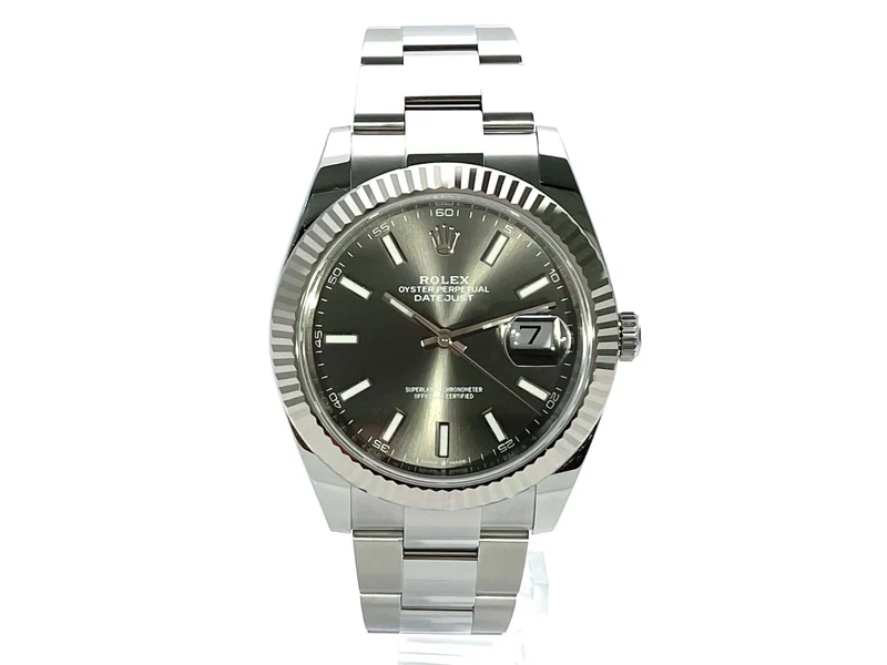 Rolex Datejust 41 Edelstahl Weißgold 126334 Grau