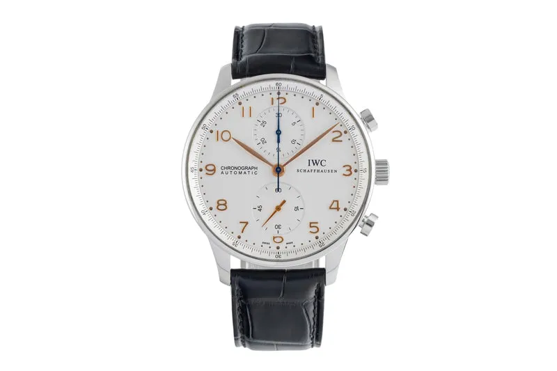 IWC Portugieser chronograph steel automatic men's watch IW371401 LP: 9100EUR [2504992]