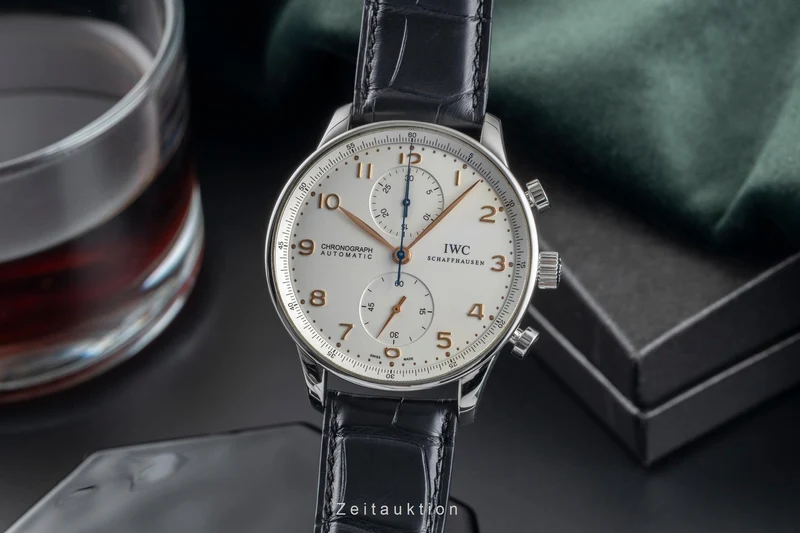 IWC Portugieser chronograph steel automatic men's watch IW371401 LP: 9100EUR [2504992]
