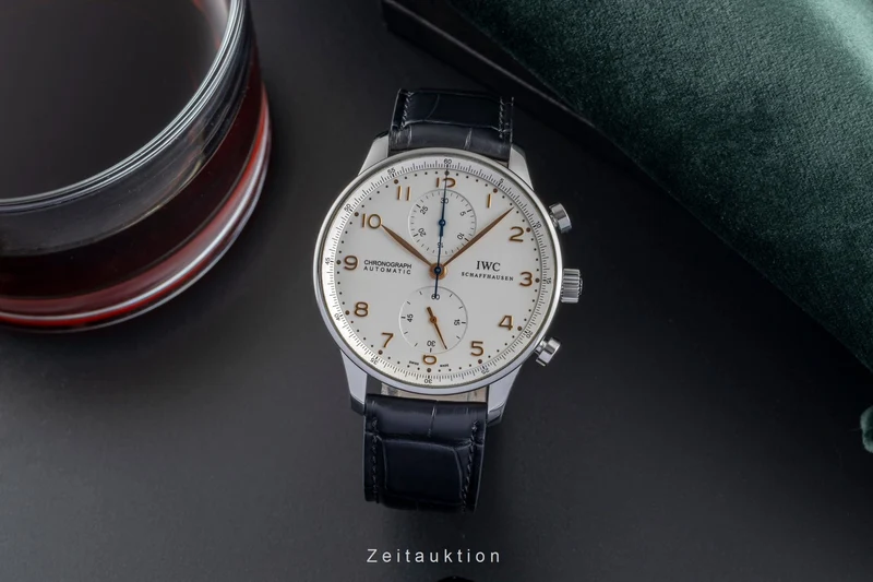 IWC Portugieser chronograph steel automatic men's watch IW371401 LP: 9100EUR [2504992]