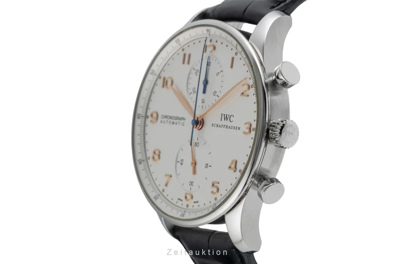 IWC Portugieser chronograph steel automatic men's watch IW371401 LP: 9100EUR [2504992]