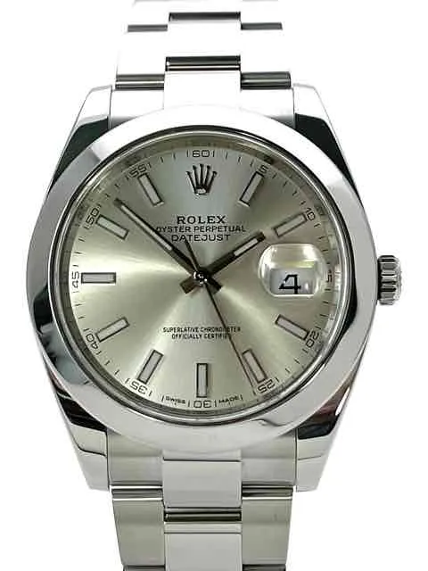 Rolex Datejust 41 Edelstahl 126300 Silber