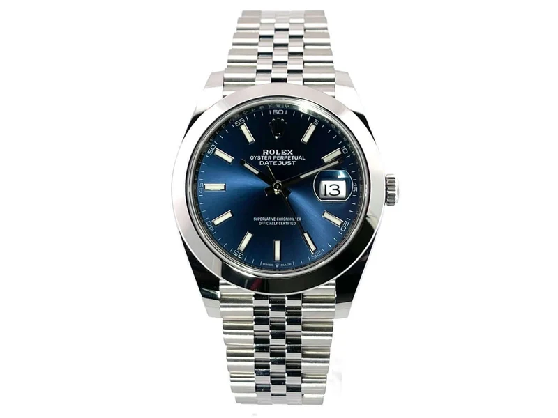 Rolex Datejust 41 Edelstahl 126300 Blau Jubile-Band