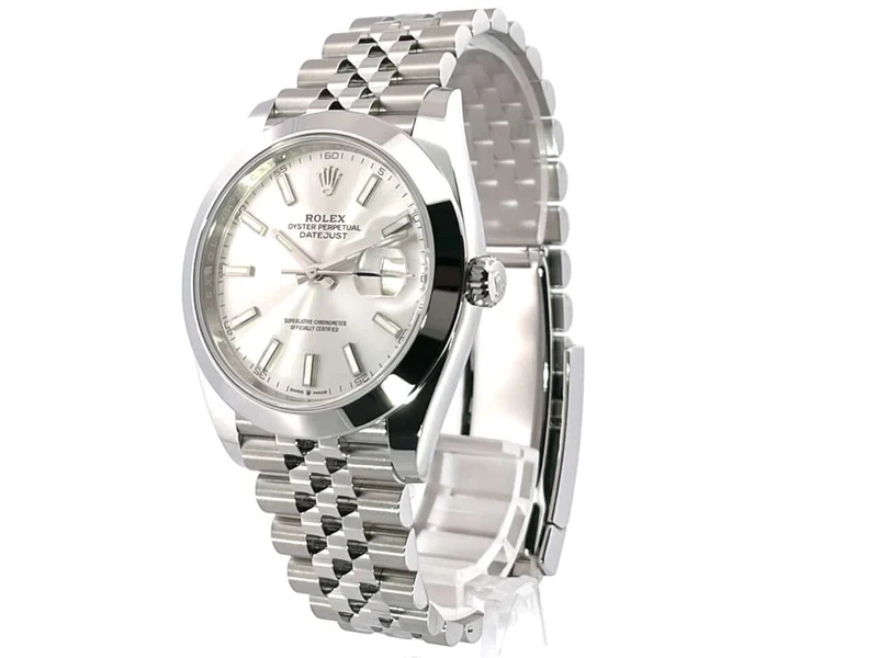 Rolex Datejust 41 Edelstahl 126300 Silber Jubile-Band