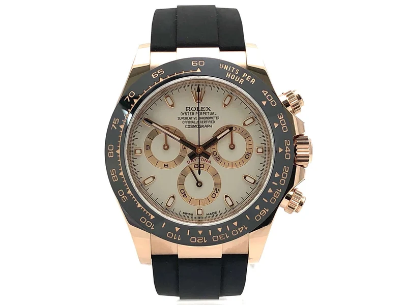 Rolex Daytona 116515 LN Everose-Gold Ivory Oysterflex
