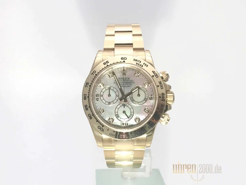 Rolex Cosmograph Daytona 116508 Gelbgold Perlmutt Diamant