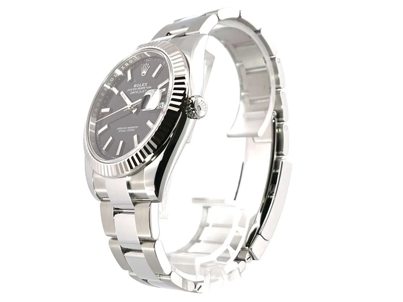 Rolex Datejust 41 Edelstahl Weißgold 126334 Schwarz