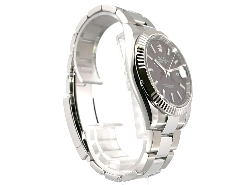 Rolex Datejust 41 Edelstahl Weißgold 126334 Schwarz