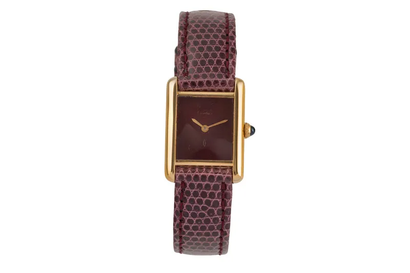Cartier Tank silver-gilt manual winding women's watch 3 [2503074]