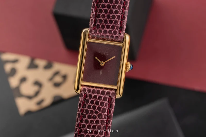 Cartier Tank silver-gilt manual winding women's watch 3 [2503074]
