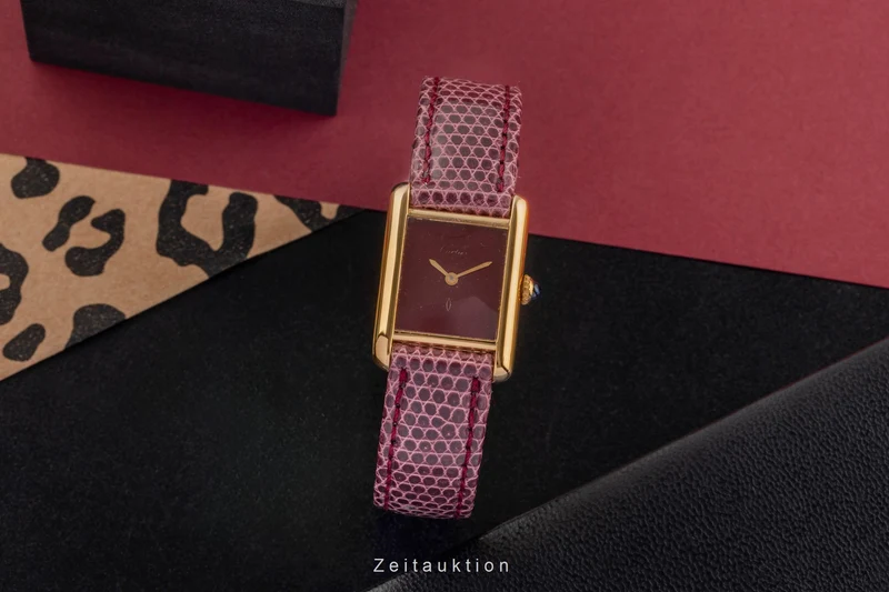 Cartier Tank silver-gilt manual winding women's watch 3 [2503074]