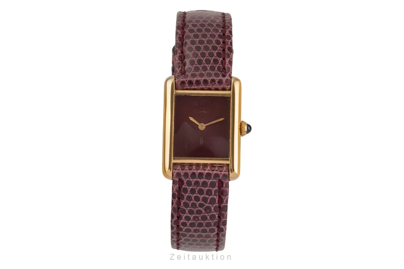 Cartier Tank silver-gilt manual winding women's watch 3 [2503074]