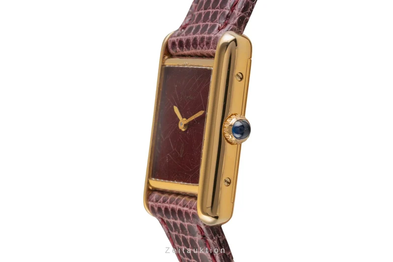 Cartier Tank silver-gilt manual winding women's watch 3 [2503074]