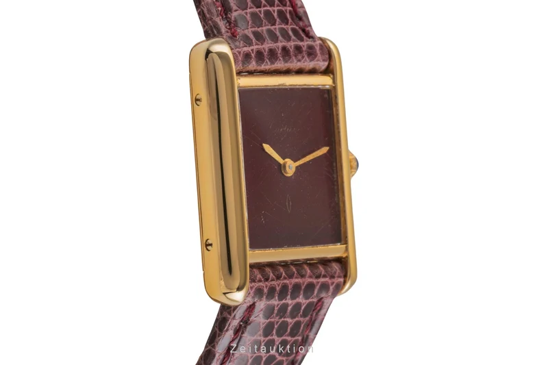 Cartier Tank silver-gilt manual winding women's watch 3 [2503074]