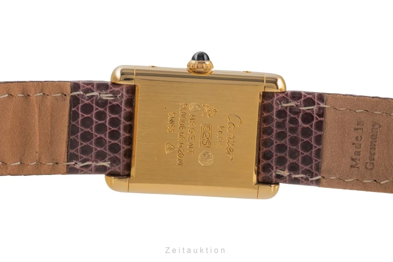 Cartier Tank silver-gilt manual winding women's watch 3 [2503074]