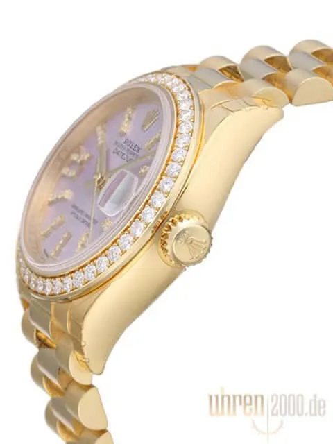 Rolex Lady-Datejust 28 Gelbgold 279138 RBR Flieder Diamant