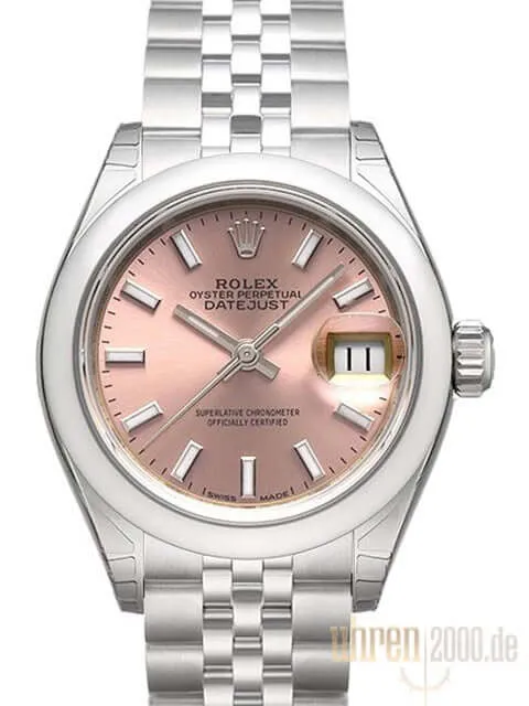 Rolex Datejust 28 279160 Pink Index Jubile-Band