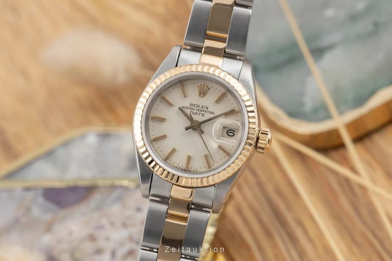 Rolex Date steel / gold automatic women's watch 69173 Vintage [2504955]