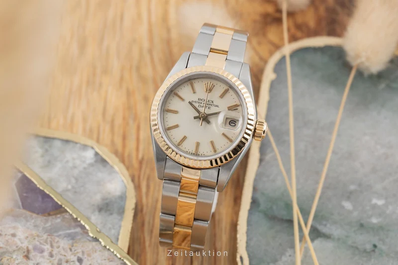 Rolex Date steel / gold automatic women's watch 69173 Vintage [2504955]