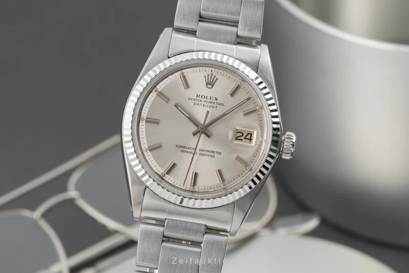 Rolex Datejust steel / white gold automatic men's watch 1601 Vintage [2505161]