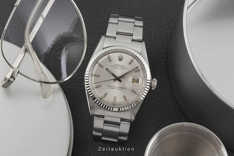 Rolex Datejust steel / white gold automatic men's watch 1601 Vintage [2505161]