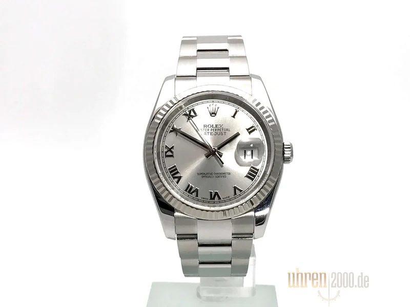 Rolex Datejust 36 Rhodium Römisch 116234 aus 2008