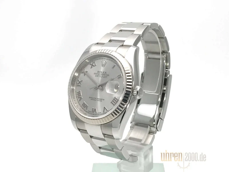 Rolex Datejust 36 Rhodium Römisch 116234 aus 2008