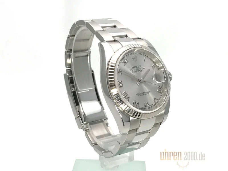 Rolex Datejust 36 Rhodium Römisch 116234 aus 2008