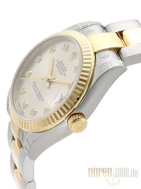 Rolex Datejust 31 Edelstahl Gelbgold 178273 Silber Diamant