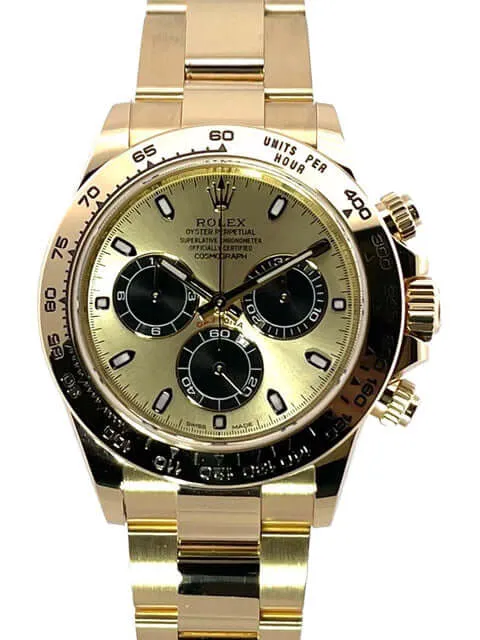 Rolex Cosmograph Daytona Gelbgold 116508 Schwarz Champagner