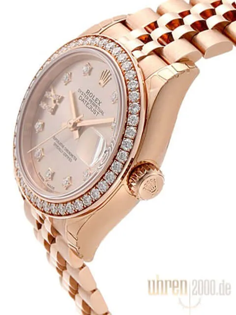 Rolex Lady-Datejust 28 Everose-Gold 279135 RBR Sundust R Dia Jubile