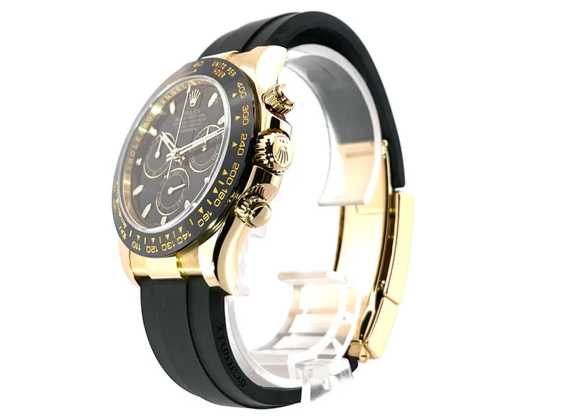 Rolex Daytona 116518LN Gelbgold Oysterflex Schwarz