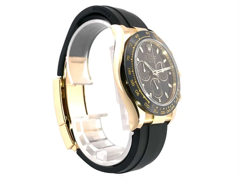 Rolex Daytona 116518LN Gelbgold Oysterflex Schwarz