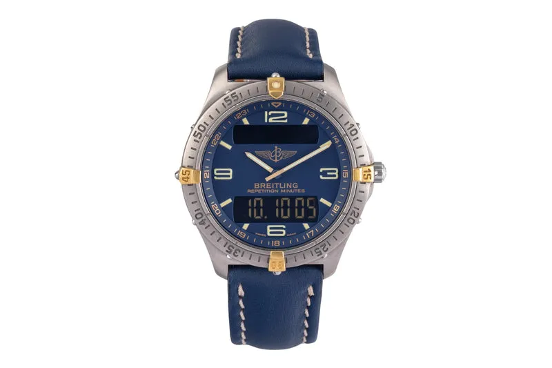 Breitling Aerospace chronograph titanium / gold quartz men's watch F65062 [2505345]