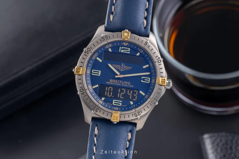 Breitling Aerospace chronograph titanium / gold quartz men's watch F65062 [2505345]