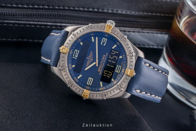 Breitling Aerospace chronograph titanium / gold quartz men's watch F65062 [2505345]