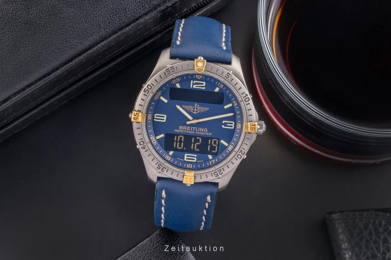 Breitling Aerospace chronograph titanium / gold quartz men's watch F65062 [2505345]