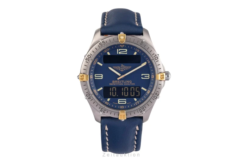 Breitling Aerospace chronograph titanium / gold quartz men's watch F65062 [2505345]